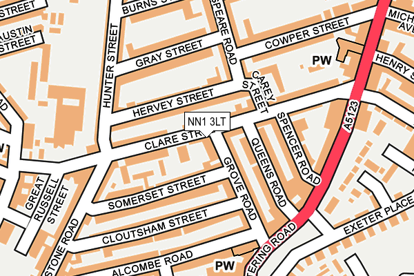 NN1 3LT map - OS OpenMap – Local (Ordnance Survey)
