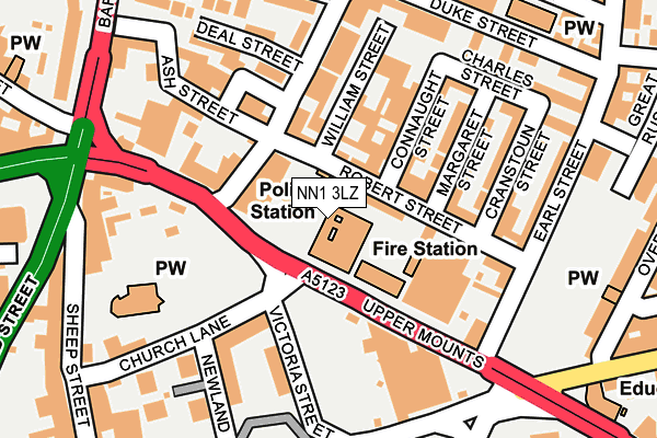 NN1 3LZ map - OS OpenMap – Local (Ordnance Survey)