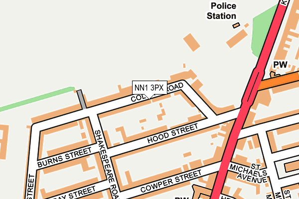 NN1 3PX map - OS OpenMap – Local (Ordnance Survey)