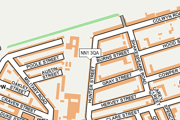 NN1 3QA map - OS OpenMap – Local (Ordnance Survey)