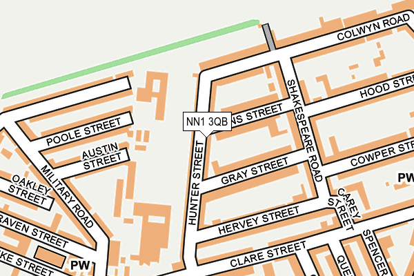 NN1 3QB map - OS OpenMap – Local (Ordnance Survey)
