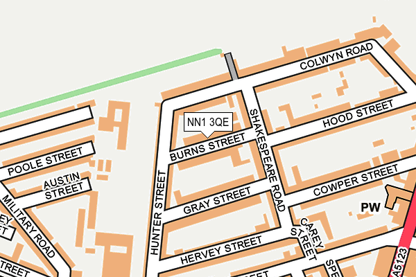 NN1 3QE map - OS OpenMap – Local (Ordnance Survey)