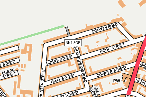 NN1 3QF map - OS OpenMap – Local (Ordnance Survey)