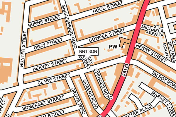 NN1 3QN map - OS OpenMap – Local (Ordnance Survey)