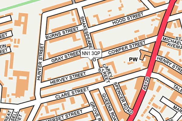 NN1 3QP map - OS OpenMap – Local (Ordnance Survey)