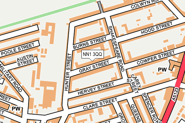 NN1 3QQ map - OS OpenMap – Local (Ordnance Survey)