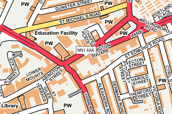 NN1 4AA map - OS OpenMap – Local (Ordnance Survey)