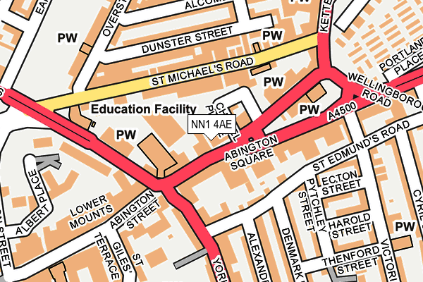 NN1 4AE map - OS OpenMap – Local (Ordnance Survey)