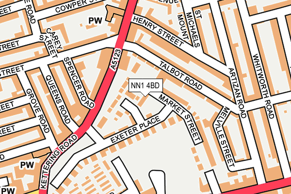 NN1 4BD map - OS OpenMap – Local (Ordnance Survey)