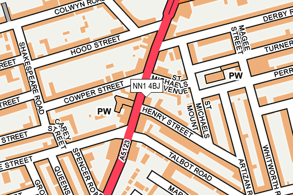 NN1 4BJ map - OS OpenMap – Local (Ordnance Survey)