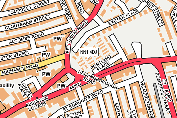 NN1 4DJ map - OS OpenMap – Local (Ordnance Survey)