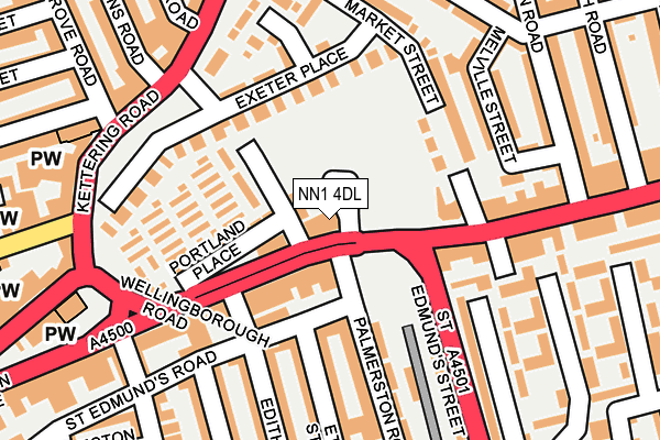 NN1 4DL map - OS OpenMap – Local (Ordnance Survey)