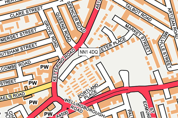 NN1 4DQ map - OS OpenMap – Local (Ordnance Survey)