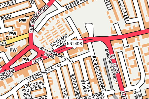 Map of NORTHAMPTON FAST FOOD LTD at local scale