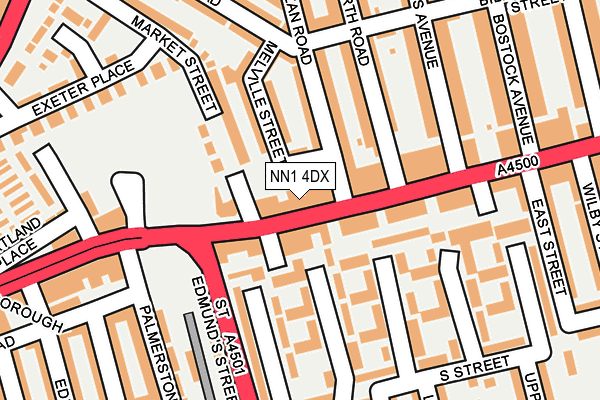 NN1 4DX map - OS OpenMap – Local (Ordnance Survey)