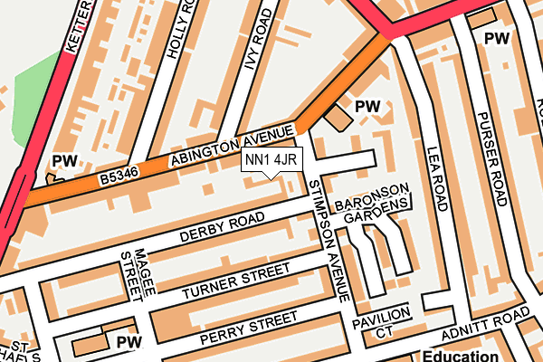 NN1 4JR map - OS OpenMap – Local (Ordnance Survey)