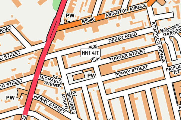 NN1 4JT map - OS OpenMap – Local (Ordnance Survey)