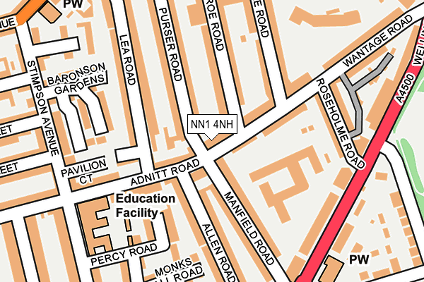 NN1 4NH map - OS OpenMap – Local (Ordnance Survey)