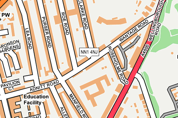 NN1 4NJ map - OS OpenMap – Local (Ordnance Survey)