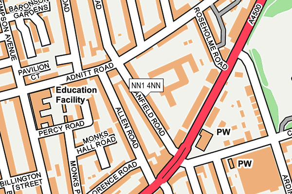 NN1 4NN map - OS OpenMap – Local (Ordnance Survey)