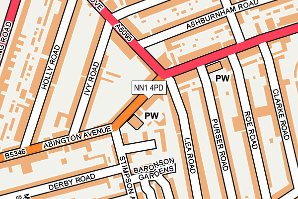 NN1 4PD map - OS OpenMap – Local (Ordnance Survey)