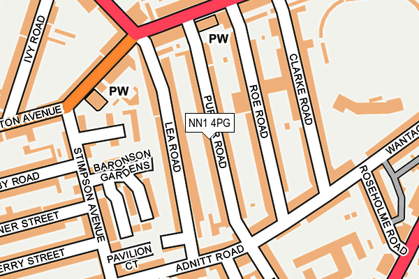 NN1 4PG map - OS OpenMap – Local (Ordnance Survey)