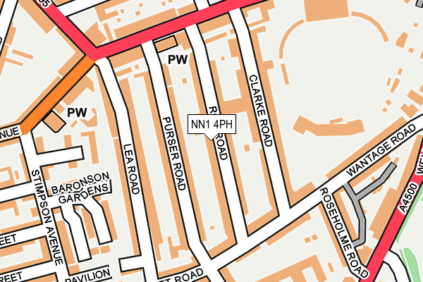 NN1 4PH map - OS OpenMap – Local (Ordnance Survey)