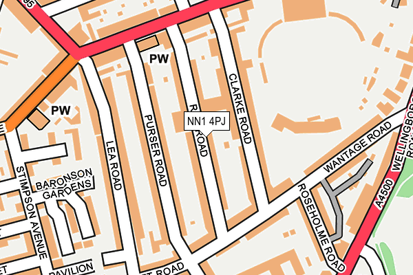 NN1 4PJ map - OS OpenMap – Local (Ordnance Survey)
