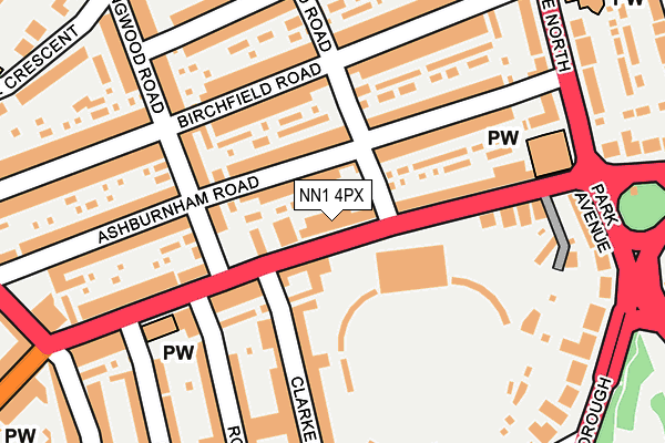 NN1 4PX map - OS OpenMap – Local (Ordnance Survey)