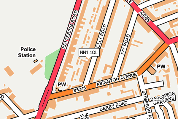 NN1 4QL map - OS OpenMap – Local (Ordnance Survey)
