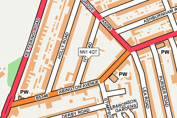 NN1 4QT map - OS OpenMap – Local (Ordnance Survey)