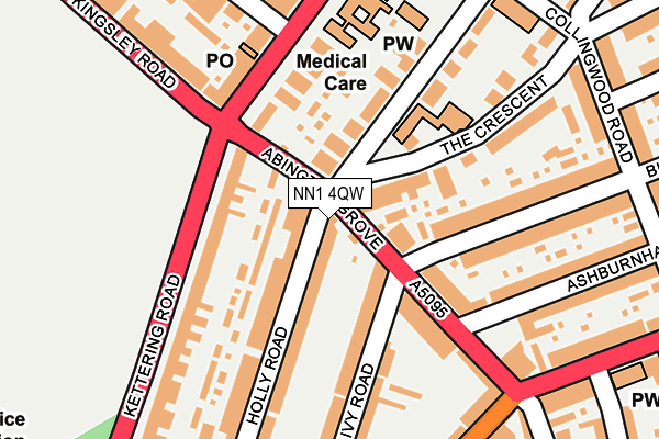 NN1 4QW map - OS OpenMap – Local (Ordnance Survey)