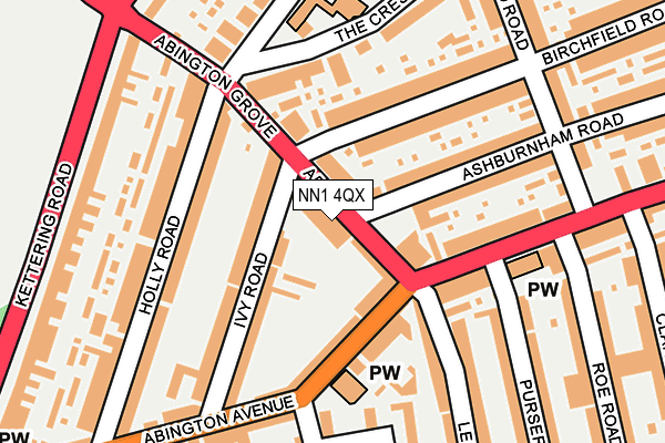 NN1 4QX map - OS OpenMap – Local (Ordnance Survey)