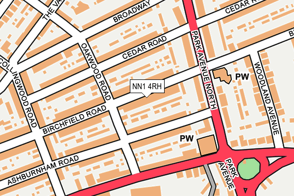 NN1 4RH map - OS OpenMap – Local (Ordnance Survey)