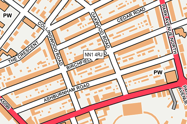 NN1 4RJ map - OS OpenMap – Local (Ordnance Survey)