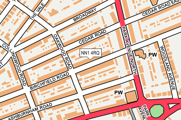 NN1 4RQ map - OS OpenMap – Local (Ordnance Survey)
