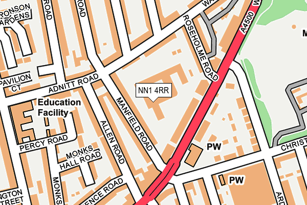 NN1 4RR map - OS OpenMap – Local (Ordnance Survey)