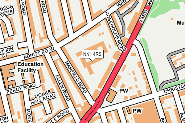 NN1 4RS map - OS OpenMap – Local (Ordnance Survey)