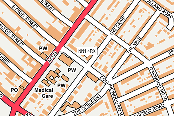 NN1 4RX map - OS OpenMap – Local (Ordnance Survey)