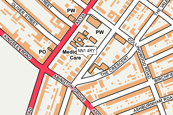 NN1 4RY map - OS OpenMap – Local (Ordnance Survey)