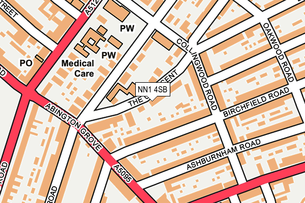 NN1 4SB map - OS OpenMap – Local (Ordnance Survey)