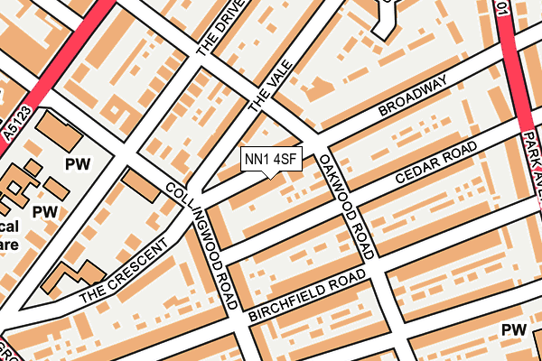 NN1 4SF map - OS OpenMap – Local (Ordnance Survey)