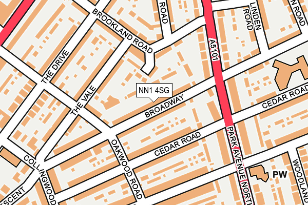 NN1 4SG map - OS OpenMap – Local (Ordnance Survey)