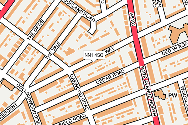 NN1 4SQ map - OS OpenMap – Local (Ordnance Survey)