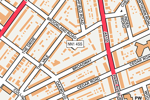 NN1 4SS map - OS OpenMap – Local (Ordnance Survey)