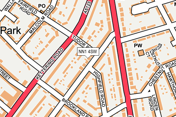 NN1 4SW map - OS OpenMap – Local (Ordnance Survey)