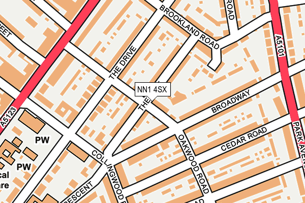 NN1 4SX map - OS OpenMap – Local (Ordnance Survey)