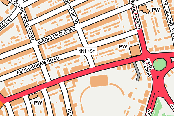 NN1 4SY map - OS OpenMap – Local (Ordnance Survey)