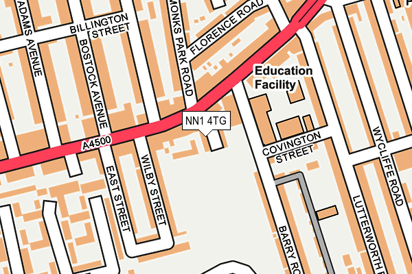 NN1 4TG map - OS OpenMap – Local (Ordnance Survey)