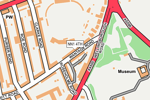 NN1 4TH map - OS OpenMap – Local (Ordnance Survey)